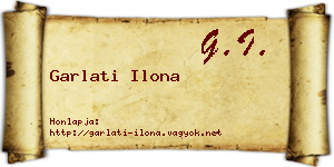 Garlati Ilona névjegykártya